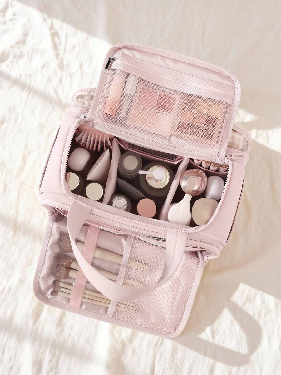 Multi-Pocket Padded Travel Makeup Bag — gallery image 1