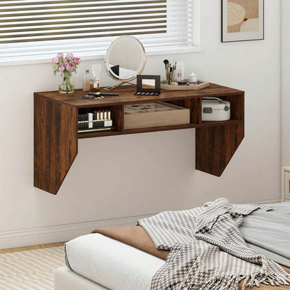 Wall-Mounted Floating Computer Desk with Spacious Work Surface — gallery image 3