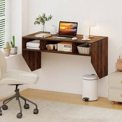Wall-Mounted Floating Computer Desk with Spacious Work Surface — gallery image 11