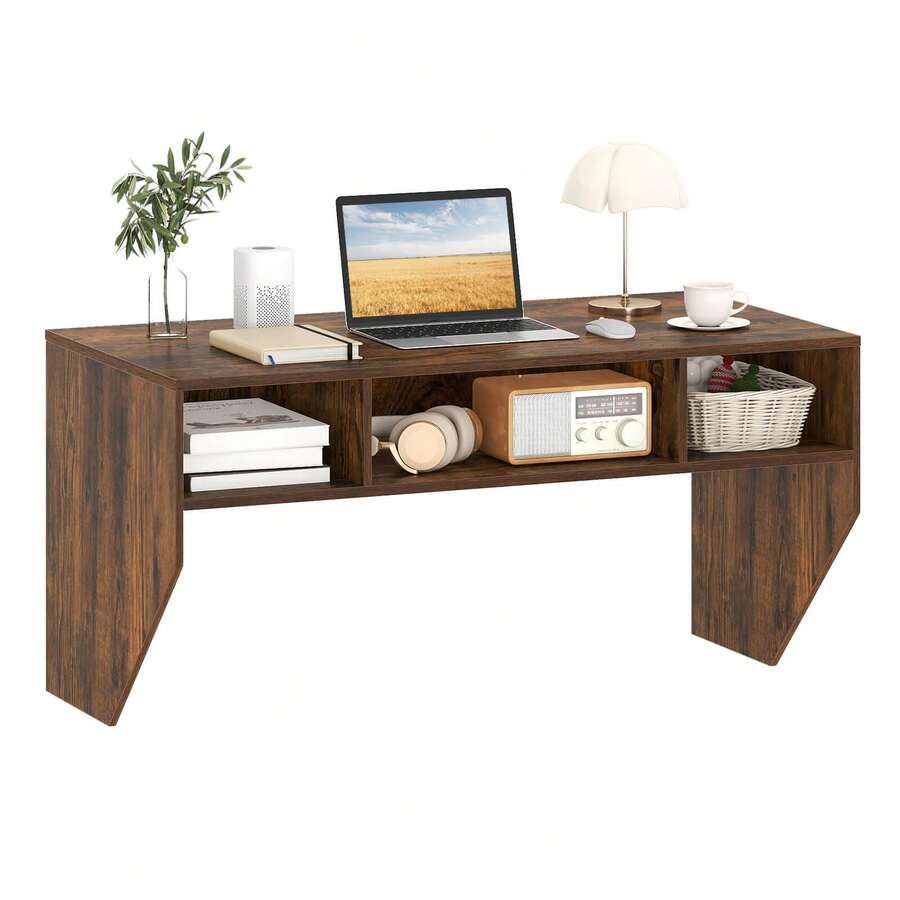 Wall-Mounted Floating Computer Desk with Spacious Work Surface — gallery image 9