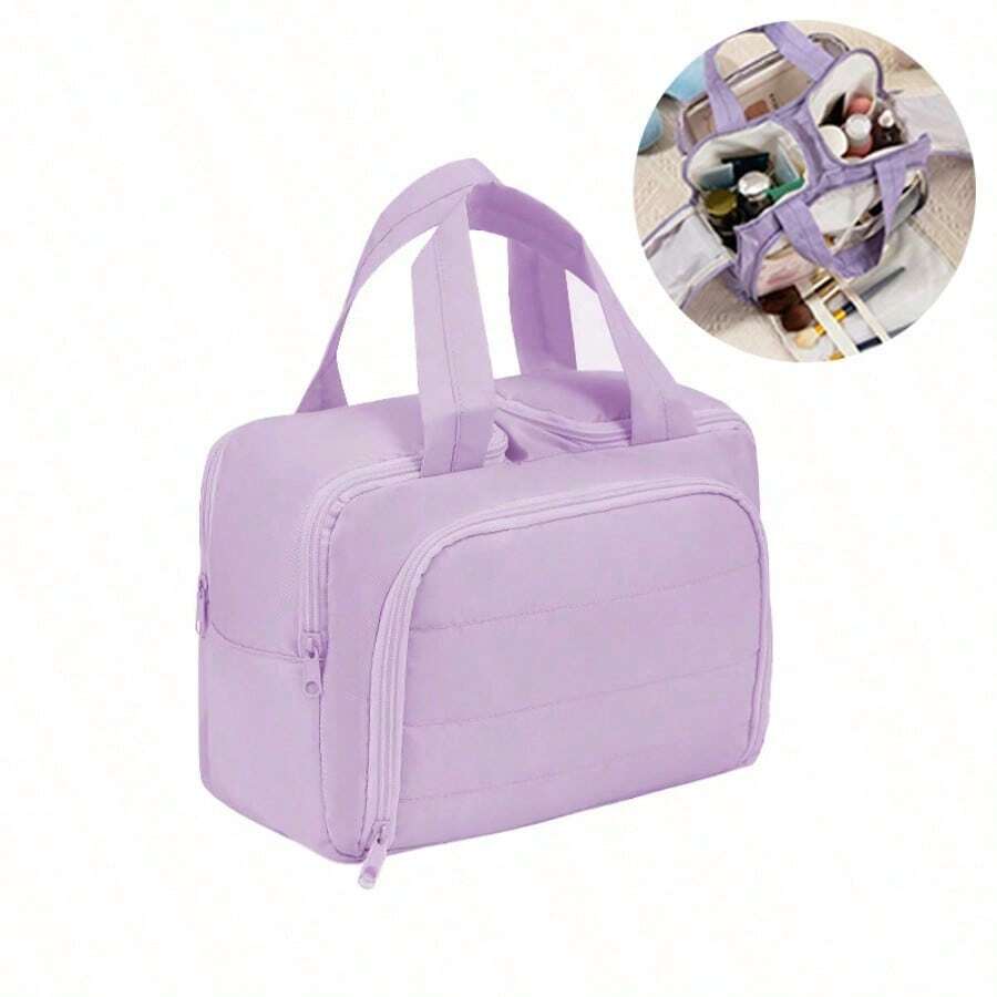 Dual-Opening Padded Travel Makeup Bag — gallery image 8