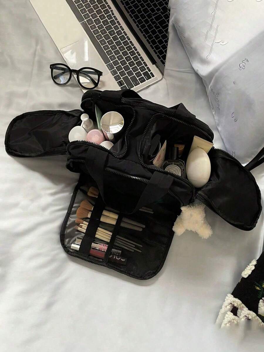 Dual-Opening Padded Travel Makeup Bag — gallery image 3