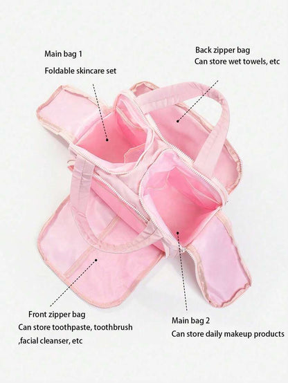 Dual-Opening Padded Travel Makeup Bag — gallery image 2
