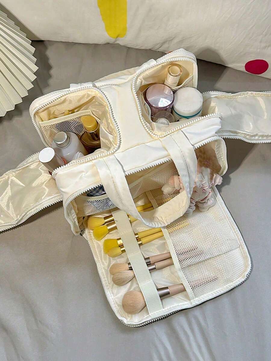 Dual-Opening Padded Travel Makeup Bag — gallery image 7