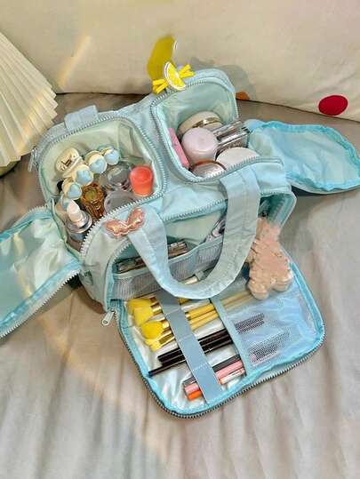 Dual-Opening Padded Travel Makeup Bag — gallery image 9