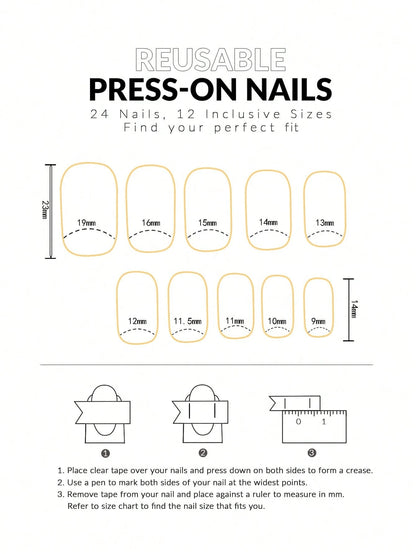 Cherry-Red Square Press-On Nails - 24 Pieces — gallery image 4