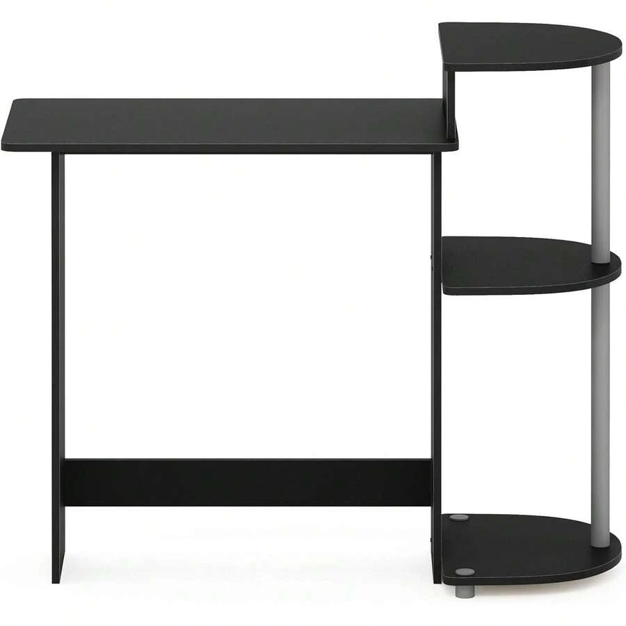 29-Inch Compact Computer Desk with 3 Side Shelves, Dark Mocha — gallery image 2