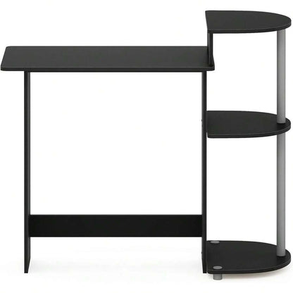 29-Inch Compact Computer Desk with 3 Side Shelves, Dark Mocha — gallery image 2