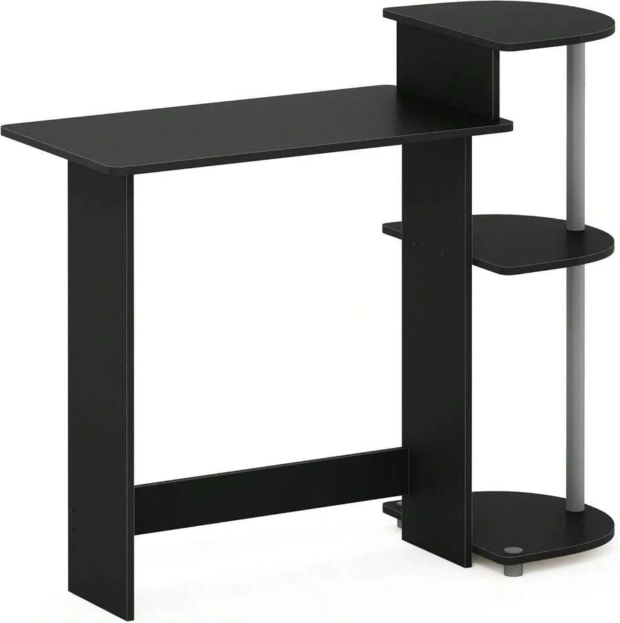 29-Inch Compact Computer Desk with 3 Side Shelves, Dark Mocha — gallery image 4