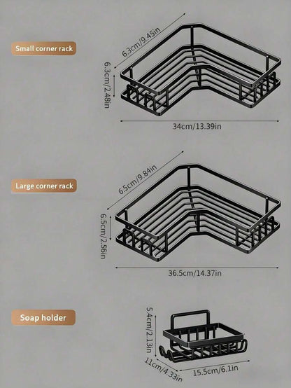 3-Piece Wall-Mounted Bathroom Shelf Set — gallery image 2