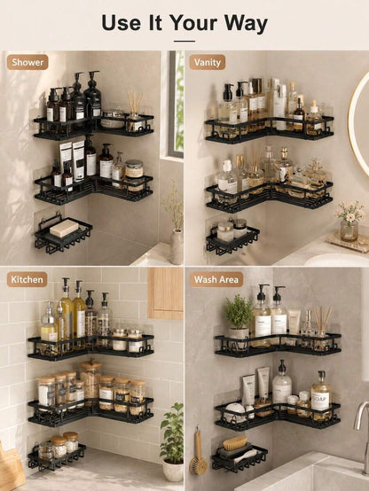 3-Piece Wall-Mounted Bathroom Shelf Set — gallery image 11